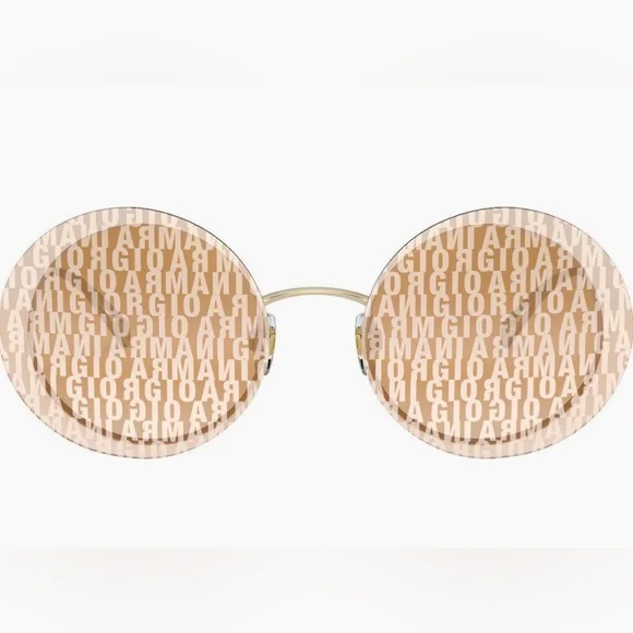 New Giorgio Armani round 59mm tan/gold sunglasses Giorgio Armani AR6177 Sunglasses | LensCrafters main image 4